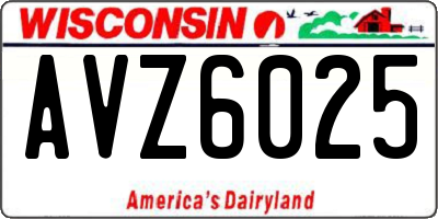 WI license plate AVZ6025