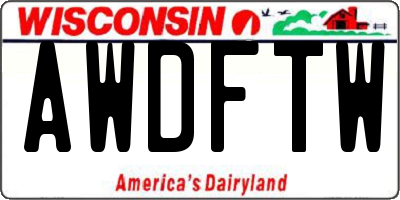 WI license plate AWDFTW