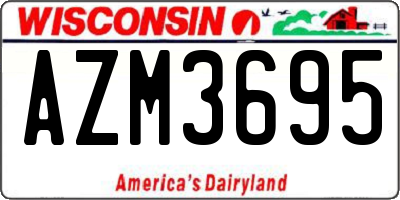 WI license plate AZM3695
