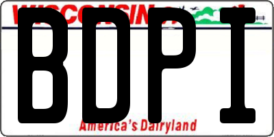 WI license plate BDPI