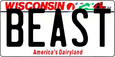 WI license plate BEAST