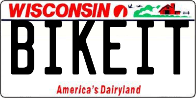 WI license plate BIKEIT