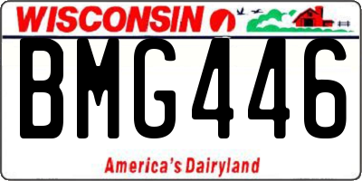 WI license plate BMG446