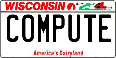 WI license plate C0MPUTE