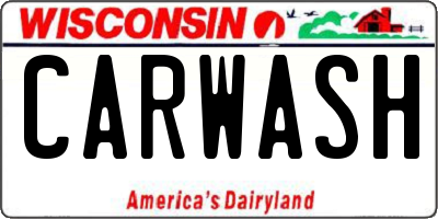 WI license plate CARWASH