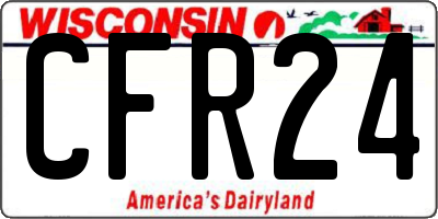 WI license plate CFR24