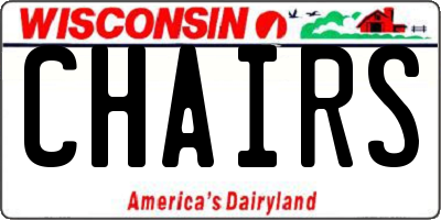 WI license plate CHAIRS