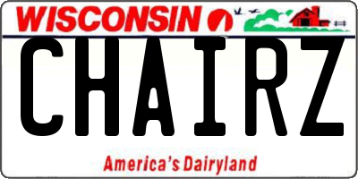 WI license plate CHAIRZ