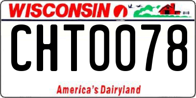 WI license plate CHT0078