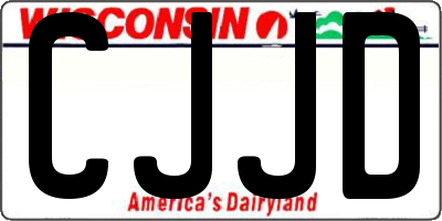 WI license plate CJJD