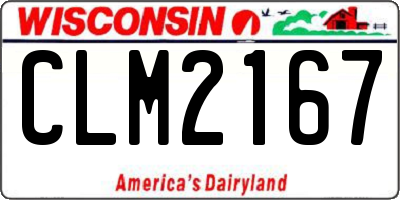 WI license plate CLM2167