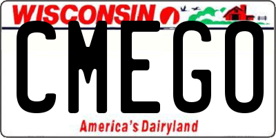 WI license plate CMEGO