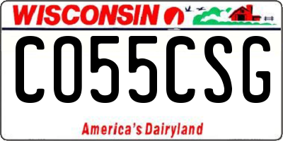 WI license plate CO55CSG