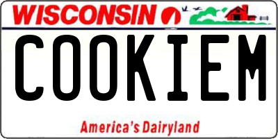 WI license plate COOKIEM