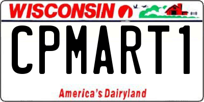 WI license plate CPMART1