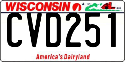 WI license plate CVD251