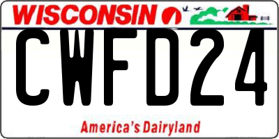 WI license plate CWFD24