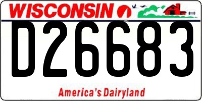 WI license plate D26683