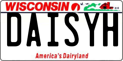 WI license plate DAISYH