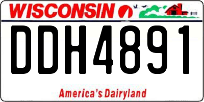 WI license plate DDH4891