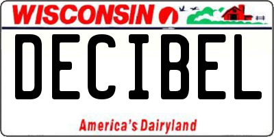 WI license plate DECIBEL