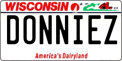 WI license plate DONNIEZ