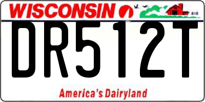WI license plate DR512T