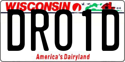 WI license plate DRO1D