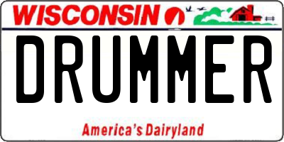 WI license plate DRUMMER