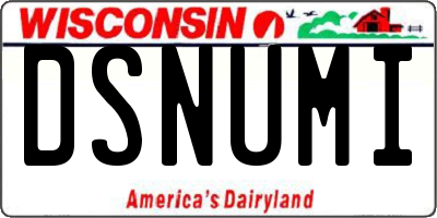 WI license plate DSNUMI
