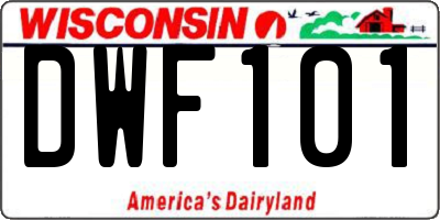 WI license plate DWF101