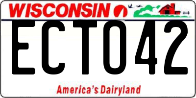 WI license plate ECTO42