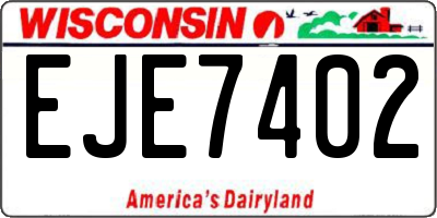 WI license plate EJE7402