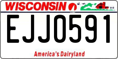 WI license plate EJJ0591