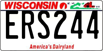 WI license plate ERS244