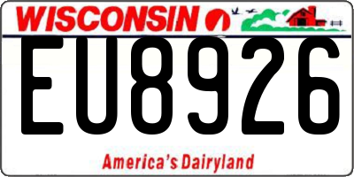 WI license plate EU8926