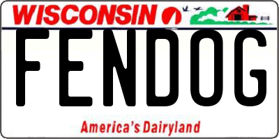 WI license plate FENDOG