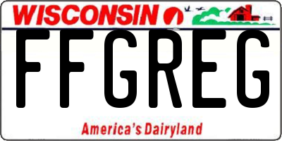 WI license plate FFGREG