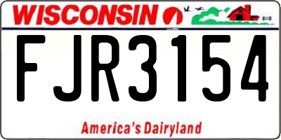 WI license plate FJR3154