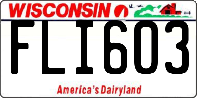 WI license plate FLI603