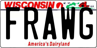 WI license plate FRAWG