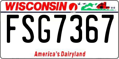 WI license plate FSG7367