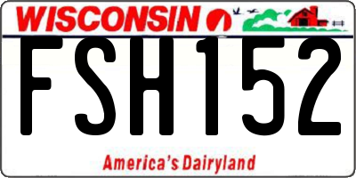 WI license plate FSH152