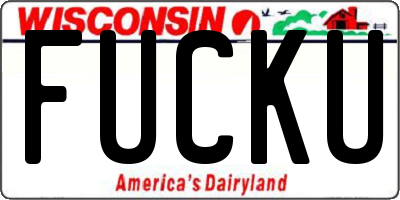 WI license plate FUCKU