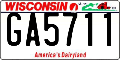 WI license plate GA5711