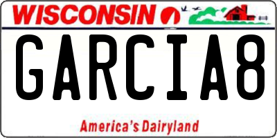 WI license plate GARCIA8