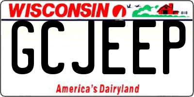 WI license plate GCJEEP