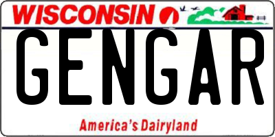 WI license plate GENGAR