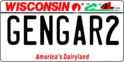 WI license plate GENGAR2