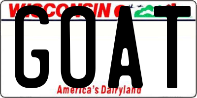 WI license plate GOAT